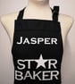 Personalised Cotton Kids Apron (9-12 yrs): Star Baker, Football, Cupcake, gaming - Image 9
