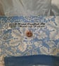 Blue tote bag with pockets and magnetic popper fastening.   - Image 3