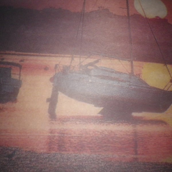  Harbour At Dawn A4 unframed, mounted,free hook & easel, free shipping, Ref 2478