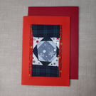 Individually Hand Crafted Textile Christmas Blank Card