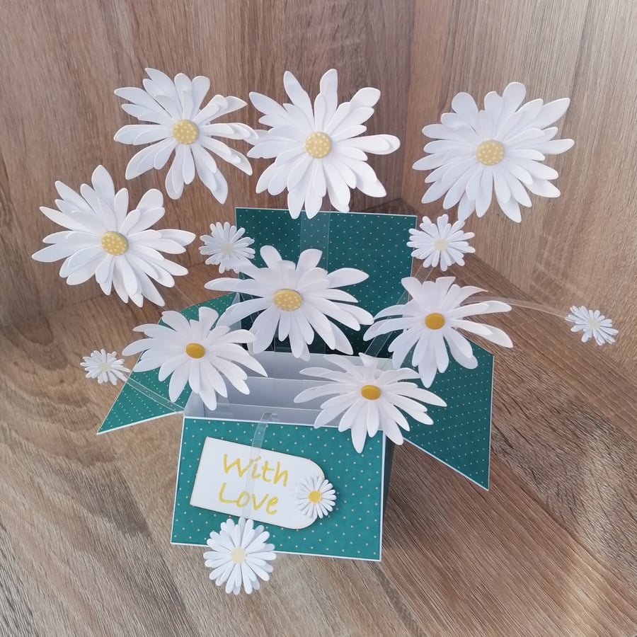 Daisy 3d Pop up box card