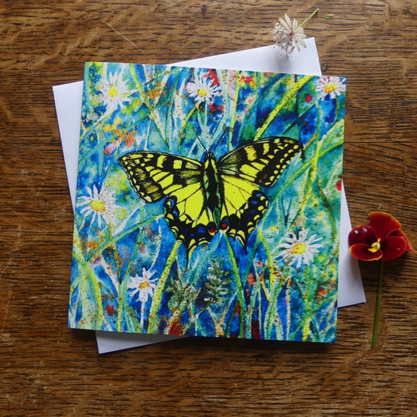 Swallowtail Butterfly Card from Original Watercolour Painting