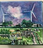 'Allotments - Ramsey SE View', Original Painting, Special Gift, Allotment Lover - Image 3