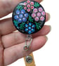 Hand painted mandala Badge Reel