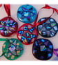 Jewel Fused Glass Christmas Tree Decoration Dichroic  RED - Image 2
