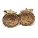 1954 Farthing Cufflinks 71st birthday. Original Farthing coins Great gift HT RG