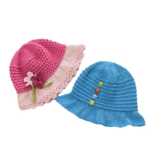 Summer Sun Hats.  Digital Knitting Pattern