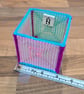 Medium container for office items - pink, yellow, green, blue mix - Image 3
