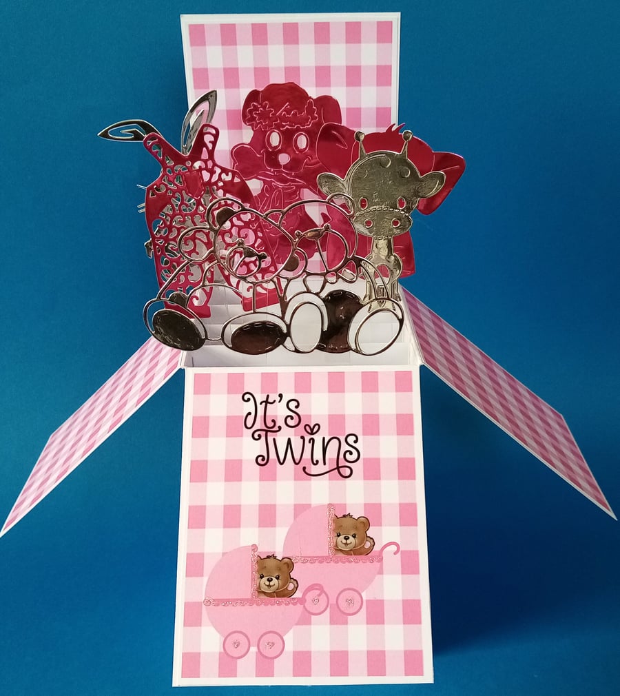 Twin Baby Girl's Card