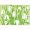 Snowdrops - Original limited edition linocut print