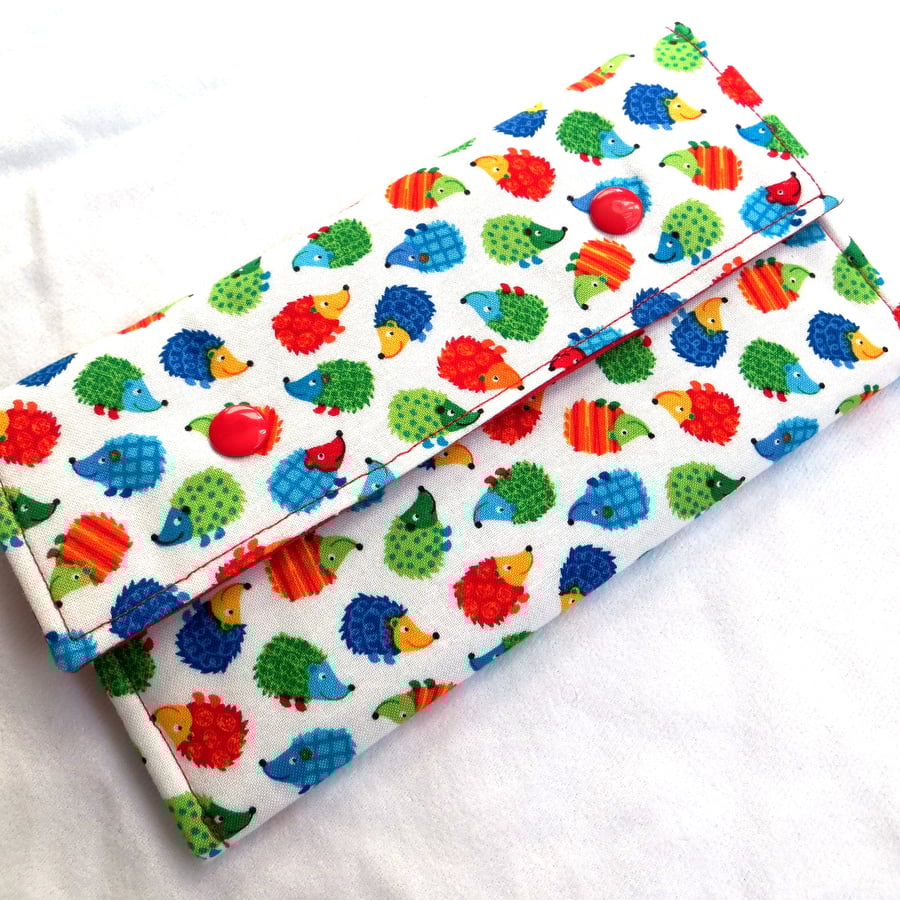 Fabric Purse - Scattered Hedgehogs