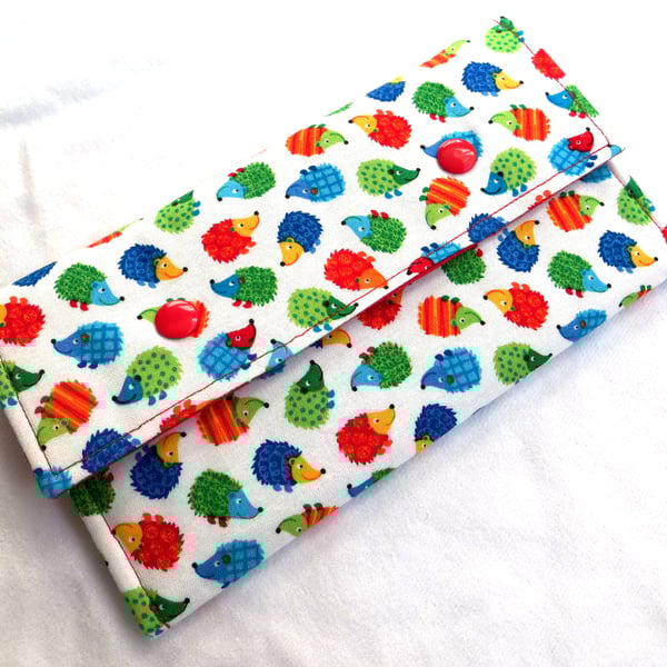 Fabric Purse - Scattered Hedgehogs