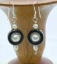 Sterling silver Hematite & Freshwater pearl earrings - Image 4