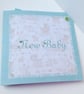 New Baby Card,Vintage Style Baby Card,Handmade,Personalised - Image 1