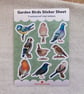 British Garden Birds - A6 Vinyl Sticker Sheet