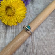 Sterling Silver Colourful Surfite Ring - UK Size P - JBJ9011