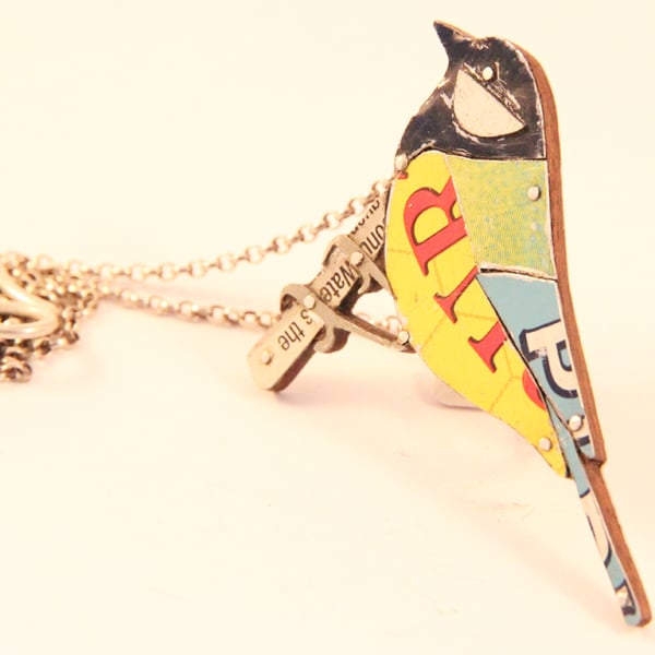 Great Tit Tin Necklace