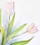 Pink Tulip  Spring Flowers Original Watercolour Painting - Image 4