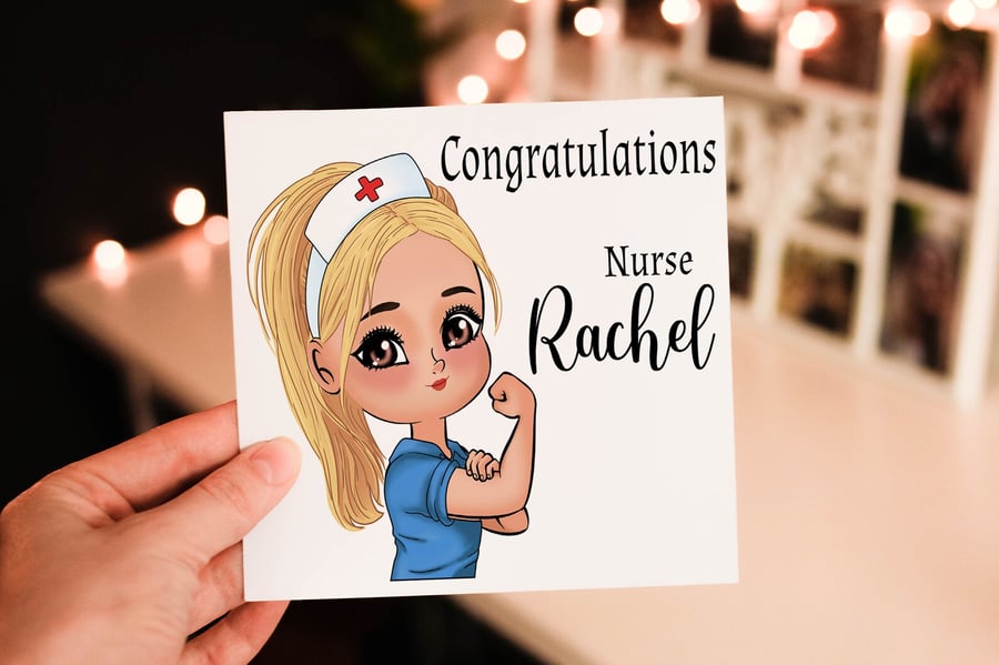 Congratulations Nurse Graduation Card, Your Graduating Card, Personalised Card
