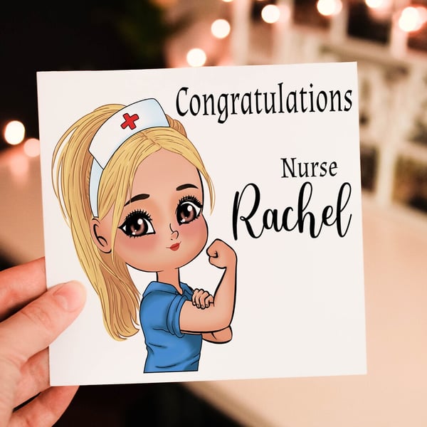 Congratulations Nurse Graduation Card, Your Graduating Card, Personalised Card