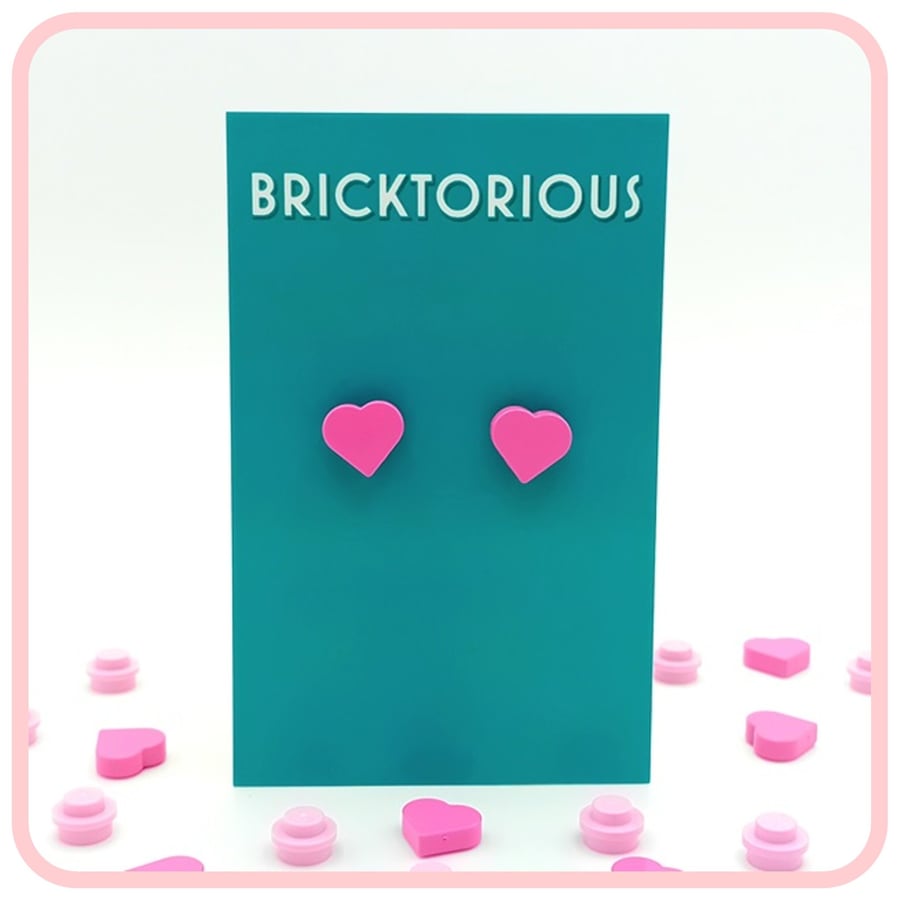 Lego Heart Earrings
