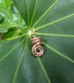 Spiral dreadlock bead, bare copper hair accessories  - Image 4