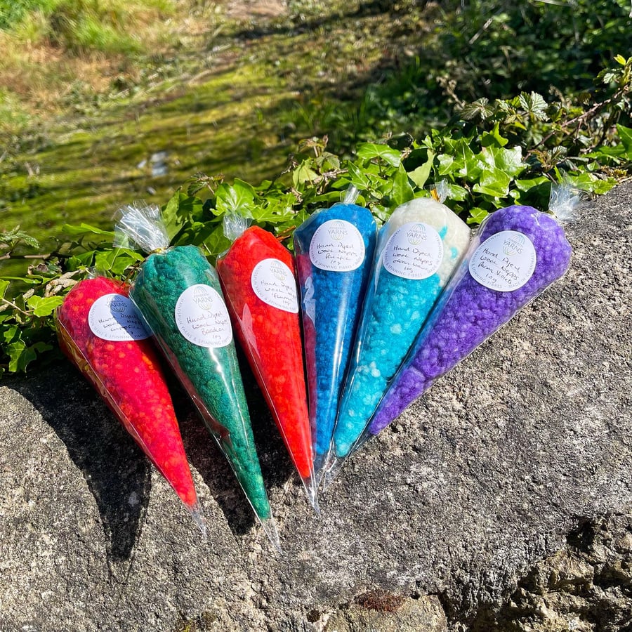 Hand Dyed Wool Nepps