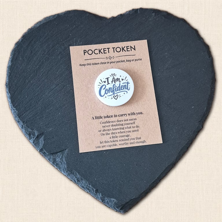 I Am Confident Pocket Token - Positive Affirmation Keepsake