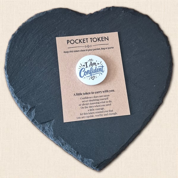 I Am Confident Pocket Token - Positive Affirmation Keepsake
