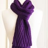 This scarf would be great for a guy or a girl - warm, reversible, hand knit