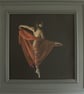 Vailed Dancer Oil Painting, Figurative Ballerina Art, Framed Canvas