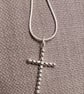 Silver Beadedwire Cross pendant - Image 5