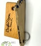 Funky Foot key fob in Birch plywood with blue nails– SKU-FF1 - Image 5