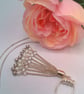 Silver Tassel With Pearls and Spacer Beads On Silver Plated Snake Chain - Image 6