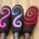 Hand made Felted Drum Beater 