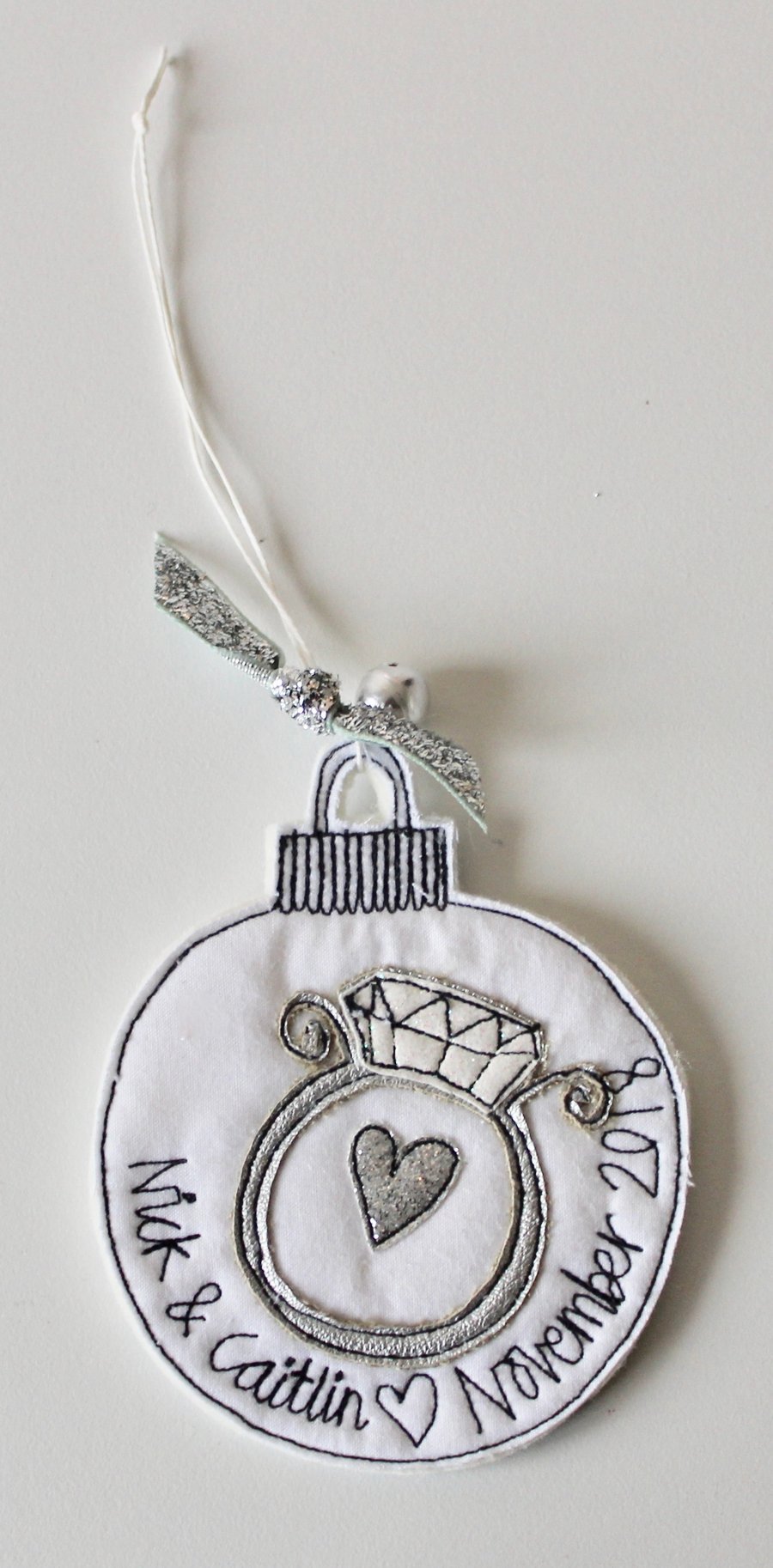 Special Order for A. Marks - Engagement Bauble - Hanging Decorations