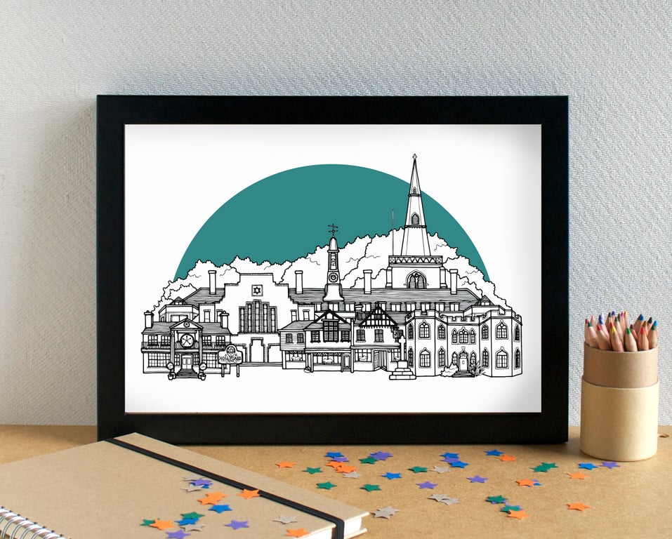 Childwall Liverpool Skyline Art Print