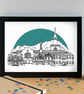 Childwall Liverpool Skyline Art Print - Image 1