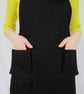 Black Canvas Apron for Potters & Artists, Crossback, Split Leg, Cargo Pockets - Image 5