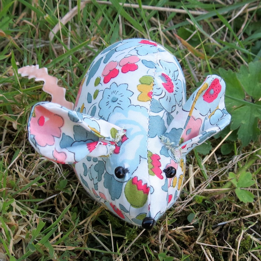 A Liberty Lawn field mouse pin cushion.