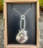 Silver Shell Necklace with Peridot and Silver Barnacles - Image 8