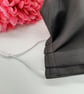 Face mask, medium,  3 layer, nose wire,  adjustable, washable in black.   - Image 4