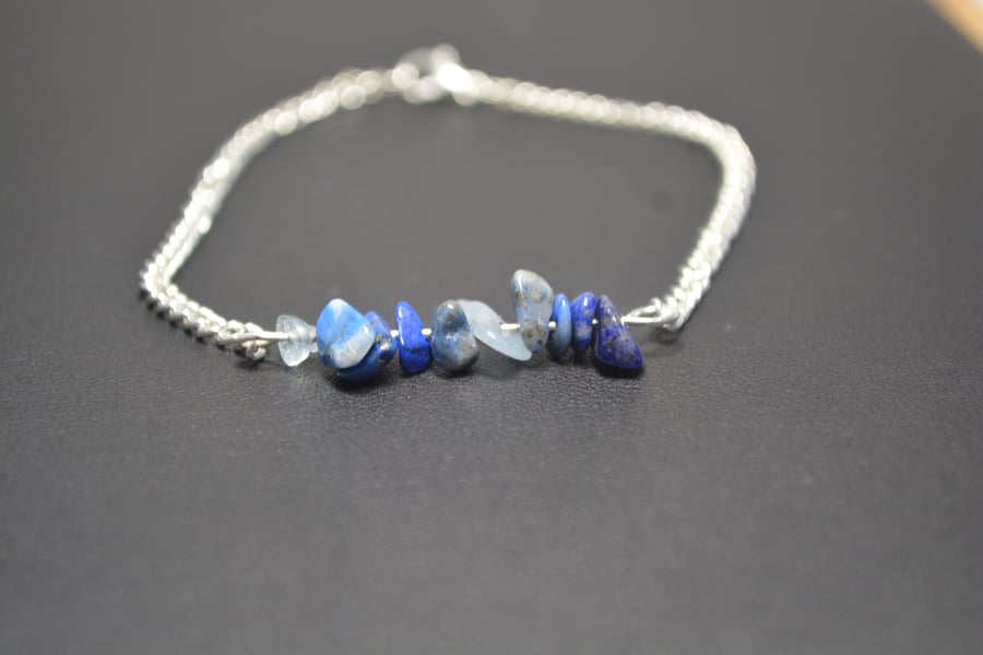 Lapis Lazuli chip bracelet