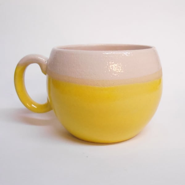 Mug Huggable Sun Yellow Ceramic.