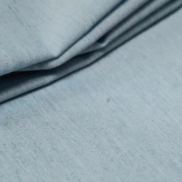 1 Metre Pale Blue Chambray Style Fabric 150cm Wide 120gsm