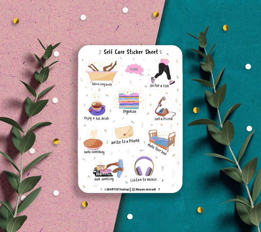 Self care sticker sheet , Planner stickers , bu... - Folksy
