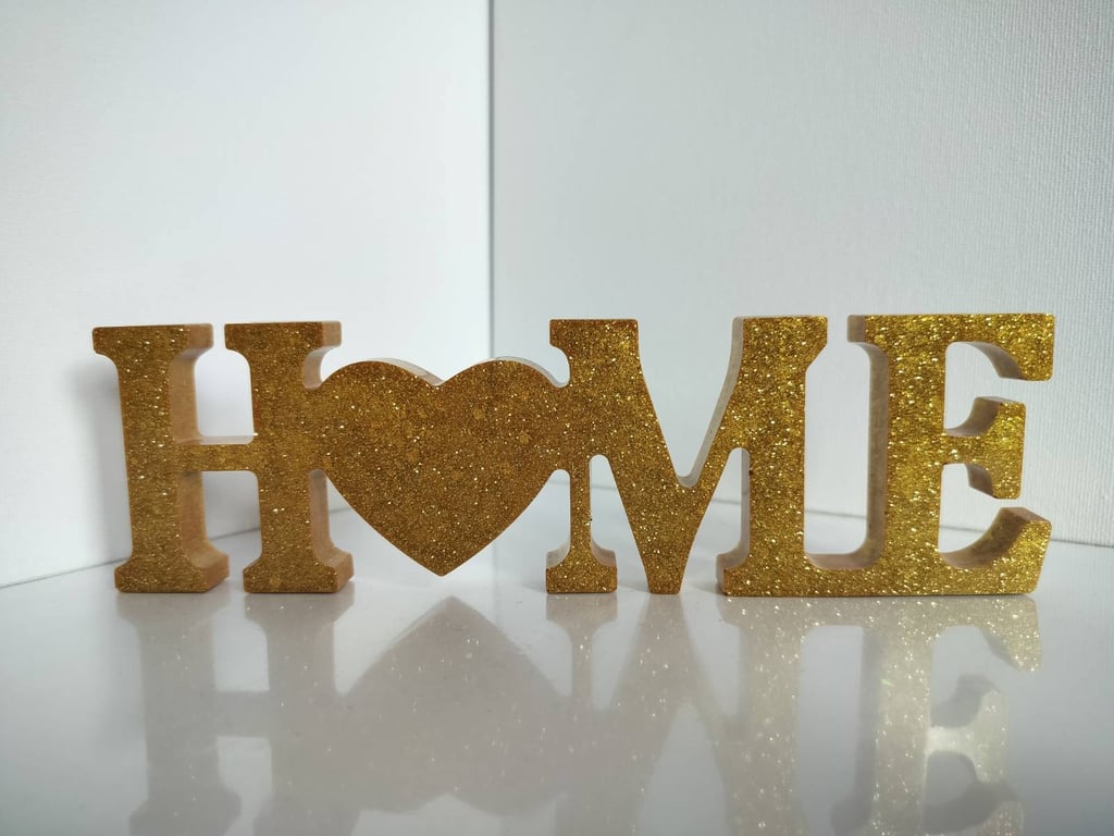 Resin Poured HOME Sign