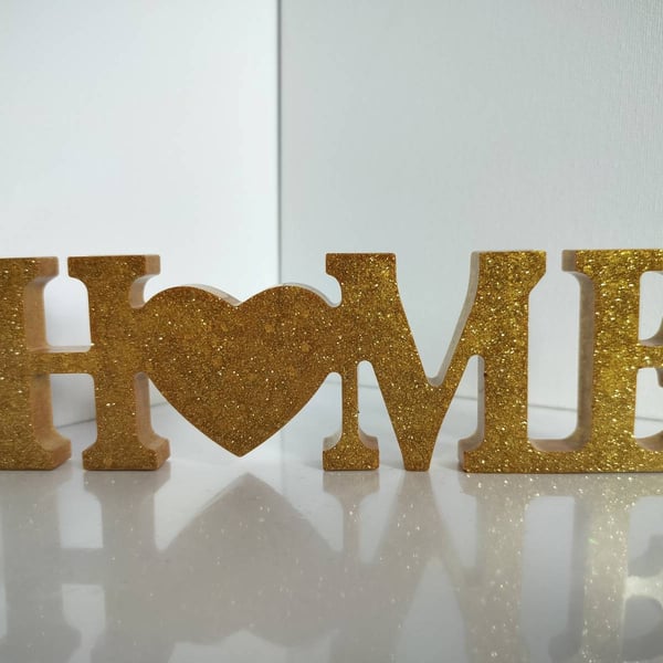 Resin Poured HOME Sign