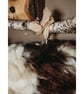 Art felt wall hanging Heart shaped Jacob fleece  natural and tactile - Image 7
