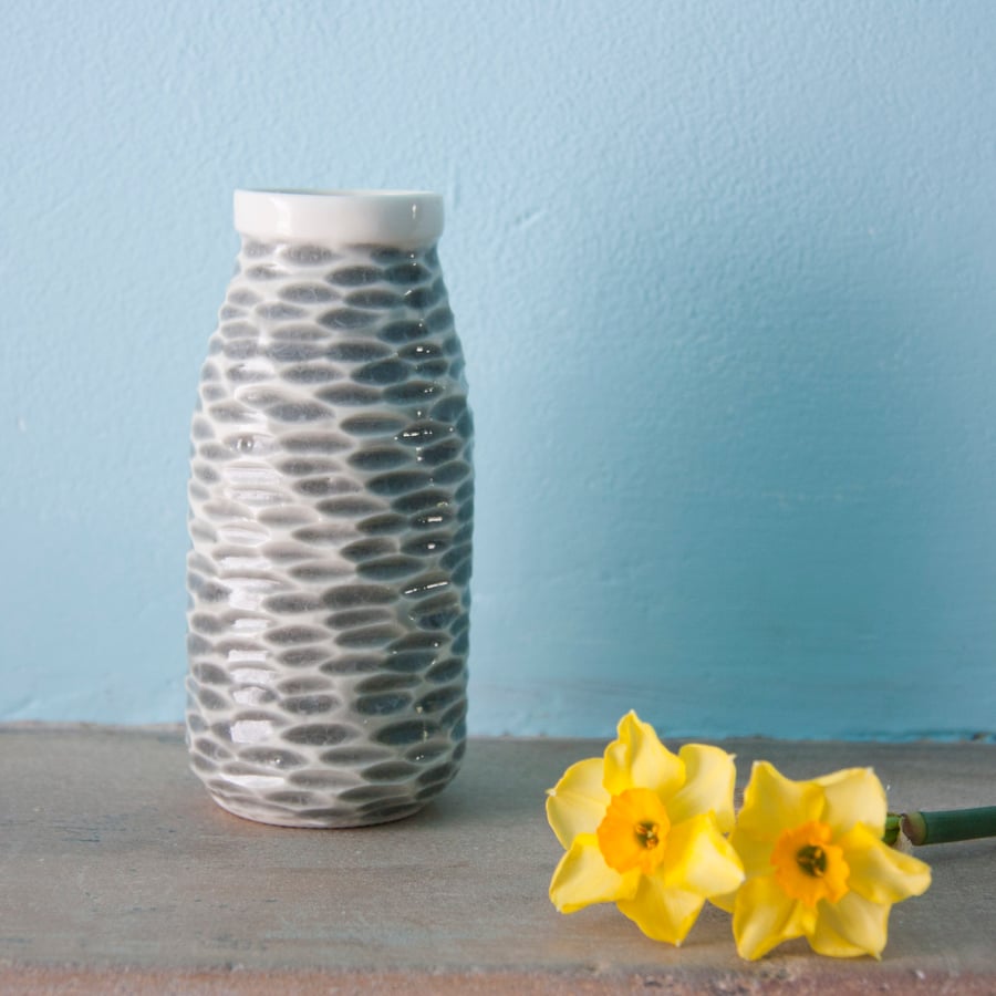 Grey Milk Bottle Vase 